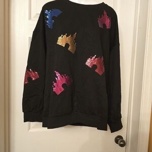 Unk Women's Black Sweater with Sequin Accents